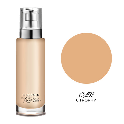 702 Sheer Glo Shimmer Highlighter Foundation That Goes on Top of the Foundation-Amazing Texture, Lightweight, Skin-Enhancing-Diminishes Flaws