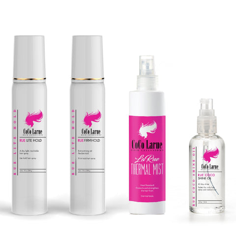 DMV  Hair Products Lite and Firm Hairspray- All Day Hold- Protects Against Heat-Ultra- Firm Hold- Fast Drying, Shiny and Voluminous Hair-4 Pack