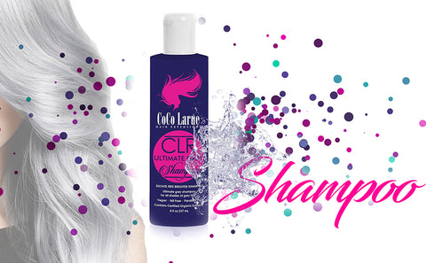 Ultimate Grey Shampoo & Conditioner for grey, white and silver hair tones makes grays beautifully silver and brightens up whites by reducing dullness