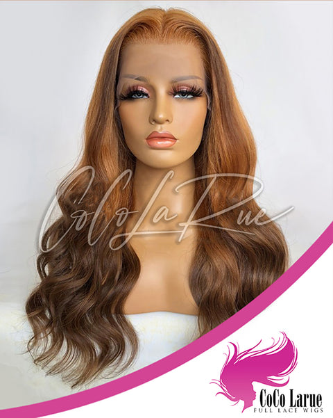 Natural Bodywave Hair Single Donor 24' FULL-LACE Human Hair Wig by DMV. Natural hair colors only- Color as shown. Can be reused up to 4 years.