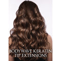 Keratin Bodywave Hair Extensions by DMV Healthy Hair Extensions (100 pieces) made with Remy Hair Extensions soft, smooth, 100% thick hair