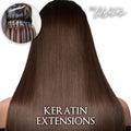 Keratin Bodywave Hair Extensions by DMV Healthy Hair Extensions (100 pieces) made with Remy Hair Extensions soft, smooth, 100% thick hair