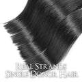 DMV | Tape in hair extensions | Thick silky and soft | Heat protective | All natural black | 20 inches