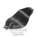DMV | Tape in hair extensions | Thick silky and soft | Heat protective | All natural black | 20 inches