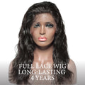 Natural Curl Hair Single Donor 16' FULL-LACE Human Hair Wig by DMV. Natural colors only. Use up to 4 years. Worn with Natural Curl Or Straight