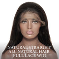 Natural Straight Hair Single Donor 24' FULL-LACE Human Hair Wig by DMV.Natural Hair Colors Use up to 4 years. Worn Natural Curl Or Straight